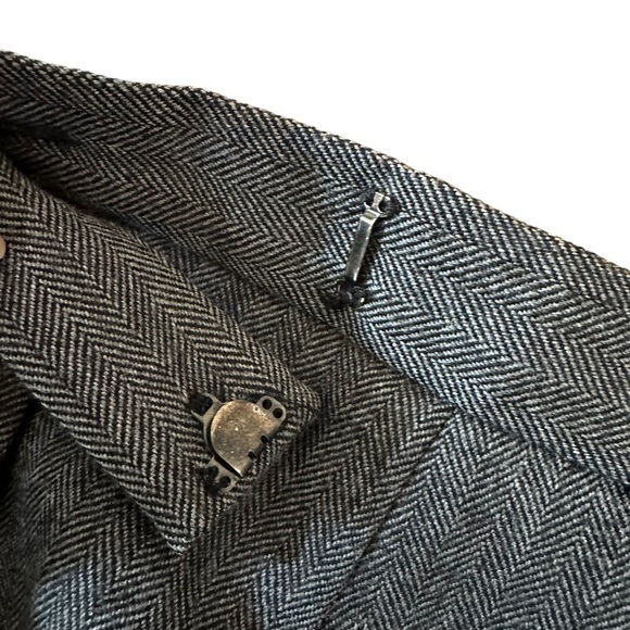 Vintage Annie Alexander Gray Tweed Wool High Waist Lined Trousers Pants, size 6 - Picture 10 of 13